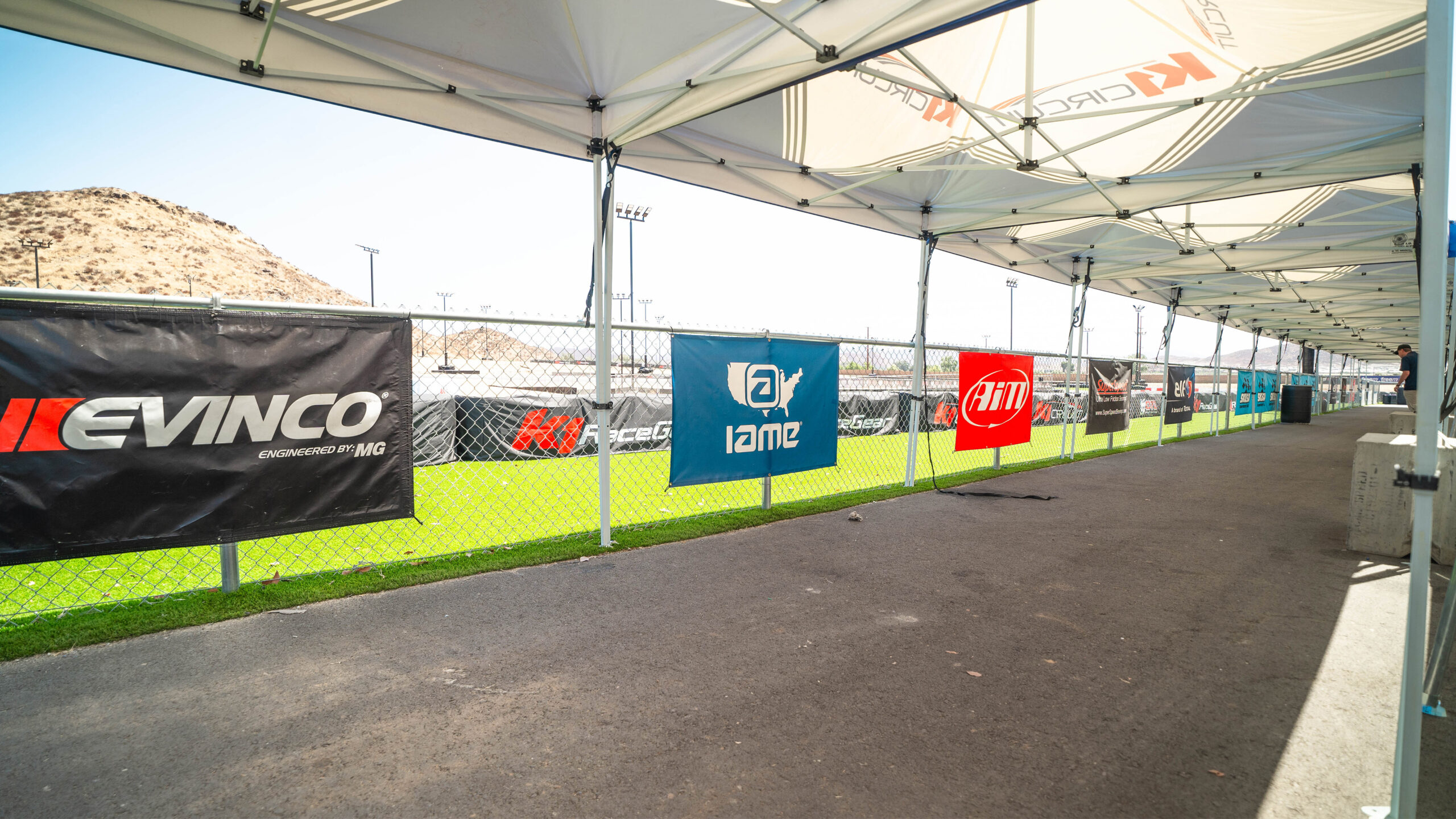 advertisements attached to the fencing at k1 circuit